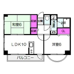 西田辺駅 徒歩1分 2階の物件間取画像